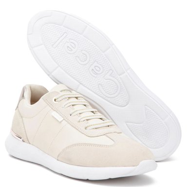ZAPATILLA DE CUERO MUJER GACEL BEIGE STEFFY - 4