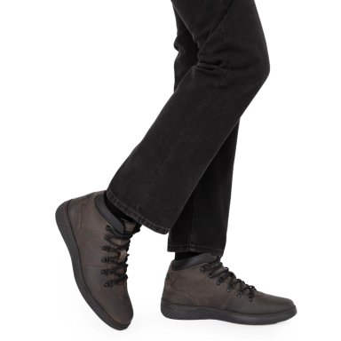 BOTIN DE CUERO HOMBRE GUANTE NEGRO COLORADO - 2