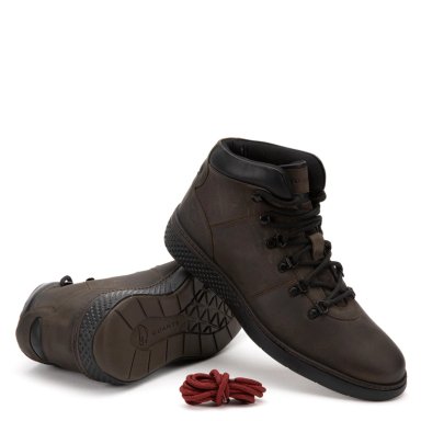 BOTIN DE CUERO HOMBRE GUANTE NEGRO COLORADO - 4