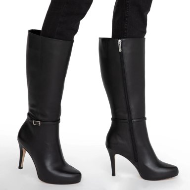 BOTA DE CUERO MUJER GACEL NEGRO OLGA - 2