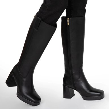 BOTA DE CUERO MUJER GACEL NEGRO BRIONA - 2