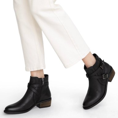 BOTIN DE CUERO MUJER GACEL NEGRO GINA - 2