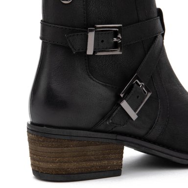 BOTIN DE CUERO MUJER GACEL NEGRO GINA - 4
