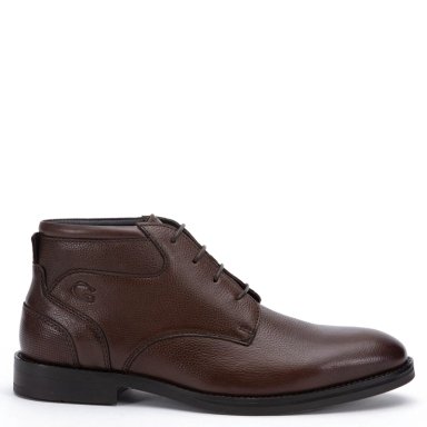 BOTIN DE CUERO HOMBRE GUANTE MARRON BURDEOS - 1