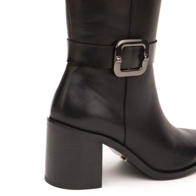 BOTA DE CUERO MUJER GACEL NEGRO ASUNCION - 4