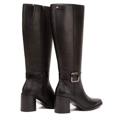 BOTA DE CUERO MUJER GACEL NEGRO ASUNCION - 5