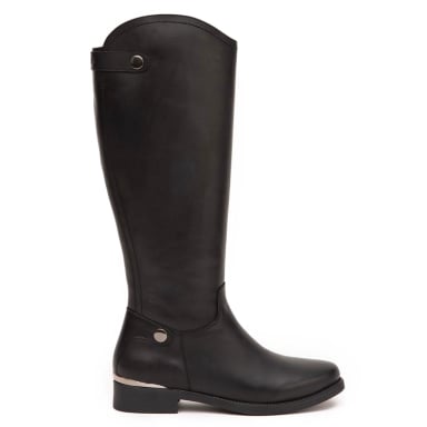 BOTA DE CUERO MUJER GACEL NEGRO HORTENCIA - 1