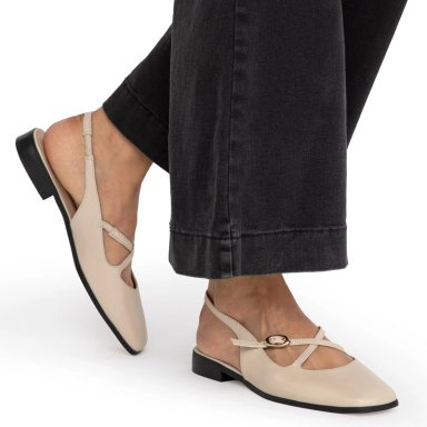 ZAPATO DE CUERO MUJER GACEL OFF WHITE KIKA - 2
