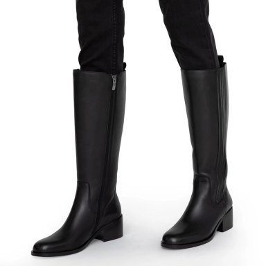 BOTA DE CUERO MUJER GACEL NEGRO GUILIAN - 2