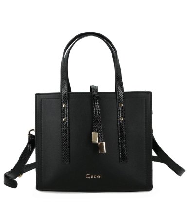 CARTERA MUJER GACEL NEGRO DOS ASAS PEQUEÑA - 1