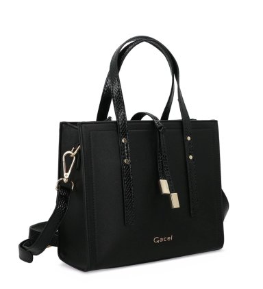 CARTERA MUJER GACEL NEGRO DOS ASAS PEQUEÑA - 2