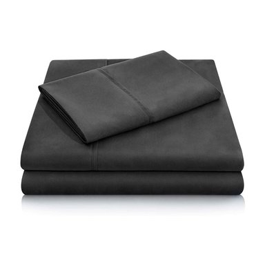 SET SÁBANAS 1.5 PLAZAS 200 HILOS NEGRO LISO - 1
