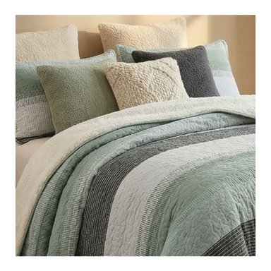 CUBRECAMA SHERPA 2 PLAZAS - VERDE MATIZ M951 - 3