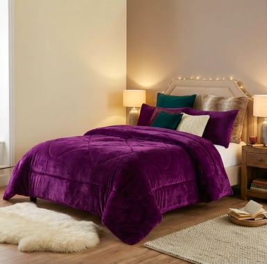 COBERTOR CHIPORRO INVIERNO 2 PLAZAS - MORADO S007 - 1