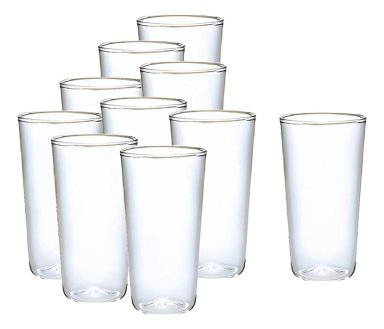 SET VASOS DESECHABLES VASO PLASTICO VASOS ACRILICOS 300 ML - 1