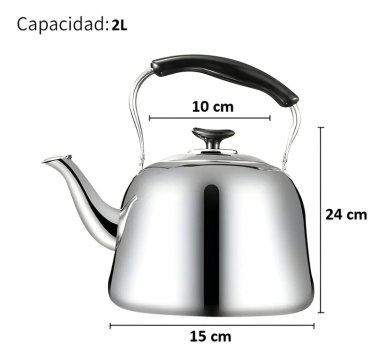 TETERA DE TE TETERA DE AGUA TETERAS FILTRO TE INFUSOR 2.0 L - 3