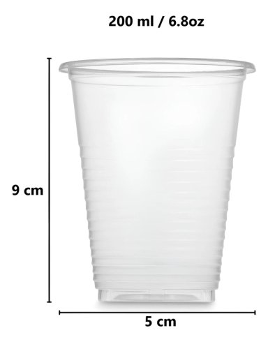 VASOS PLASTICOS DESECHABLES VASOS PLASTICOS VASO 200ML - 3