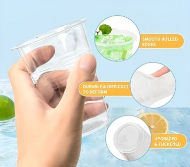 VASOS PLASTICOS DESECHABLES VASOS PLASTICOS VASO 200ML - 4