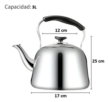 TETERA DE TE TETERA DE AGUA TETERAS FILTRO TE INFUSOR 3.0 L - 3