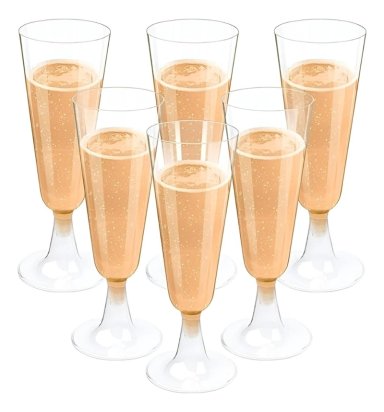 20 COPAS DE CHAMPAGNE COPA ACRILICO COPAS CHAMPAÑA 5OZ/162ML TRANSPARENTE - 1