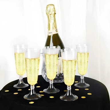 20 COPAS DE CHAMPAGNE COPA ACRILICO COPAS CHAMPAÑA 5OZ/162ML TRANSPARENTE - 4