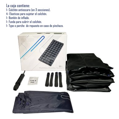 Colchon Antiescaras Clinico Lavable Flotación 3 Secc + Funda - 5