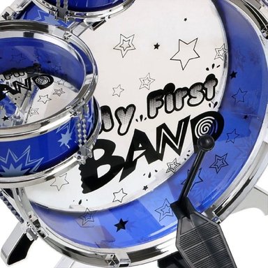 BATERIA MUSICAL JAZZ DRUM AZUL JUGUETE NIÑO INSTRUMENTO MUSICAL - 2