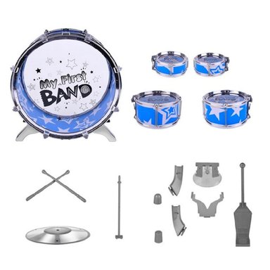 BATERIA MUSICAL JAZZ DRUM AZUL JUGUETE NIÑO INSTRUMENTO MUSICAL - 6