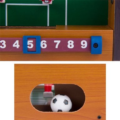 MINI TACA TACA MADERA NIÑOS FÚTBOL PORTÁTIL FUTBOLÍN - 3