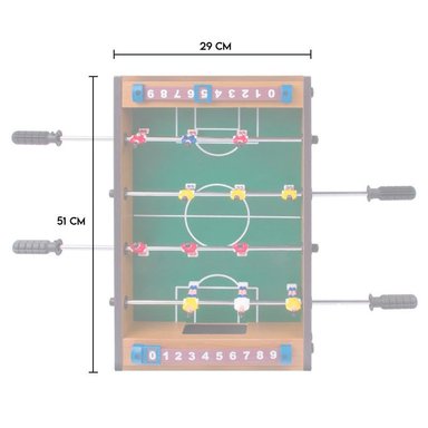 MINI TACA TACA MADERA NIÑOS FÚTBOL PORTÁTIL FUTBOLÍN - 5