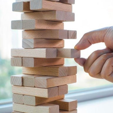 JUEGO TIPO JENGA MADERA NATURAL MADERA 54 PIEZAS + DADOS EDUCATIVO YENGA - 4