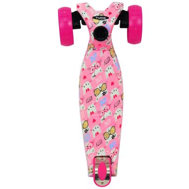 SCOOTER MONOPATIN RUPU PINK CAT REGULABLE RUEDAS LED - 3