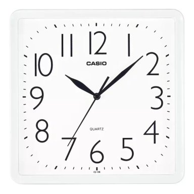 RELOJ CASIO MURAL PARED BLANCO IQ-06-7DF /RELOJERÍA VIOLETA - 1