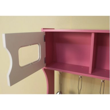 COCINA DE JUGUETE MULTIFUNCION + ACCESORIOS 90X60X30CM KIDDI ROSADA - 5