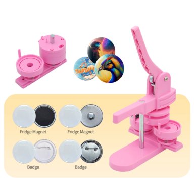 MAQUINA DE CHAPITAS 37MM PVC ROSADA - 2