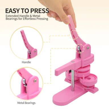 MAQUINA DE CHAPITAS 37MM PVC ROSADA - 4