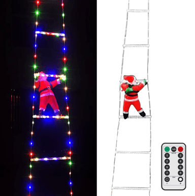 VIEJITO PASCUERO ADORNO NAVIDAD COLGANTE ESCALERA 60CM - 1