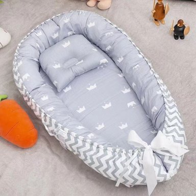 CAMA COJÍN NIDO COLECHO CON ALMOHADA DE ALGODÓN DISEÑO5 | Multicolor - 2