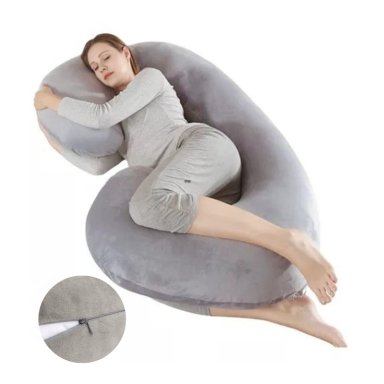 COJÍN BEYAI ALMOHADA MATERNAL CON FUNDA EXTRA SUAVE GRIS - 1