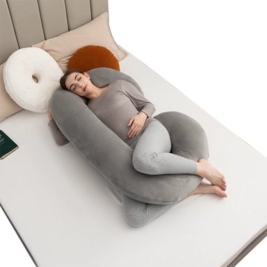 COJÍN BEYAI ALMOHADA MATERNAL CON FUNDA EXTRA SUAVE GRIS - 3