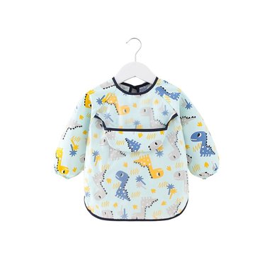 DELANTAL BABYLUNA BABERO MANGA LARGA IMPERMEABLE NIÑOS VERDE - 1