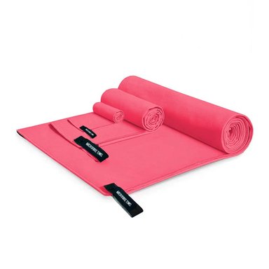 TOALLA MICROFIBRA BABYLUNA DE DEPORTE BAÑO VIAJE 3 PCS ROSADO - 1