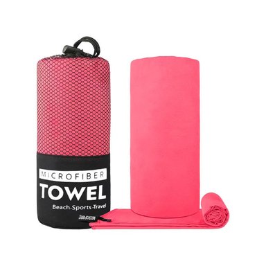 TOALLA MICROFIBRA BABYLUNA DE DEPORTE BAÑO VIAJE 3 PCS ROSADO - 3