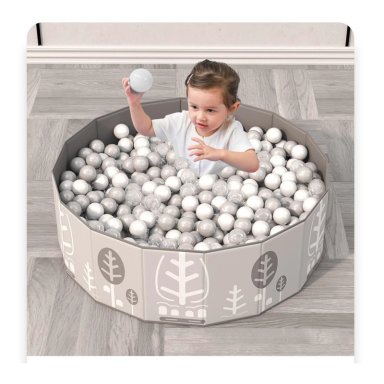 CORRAL BEBÉ MULTIUSO CON ALFOMBRA Y 8 JUEGOS, 160*160*63CM GRIS - 5