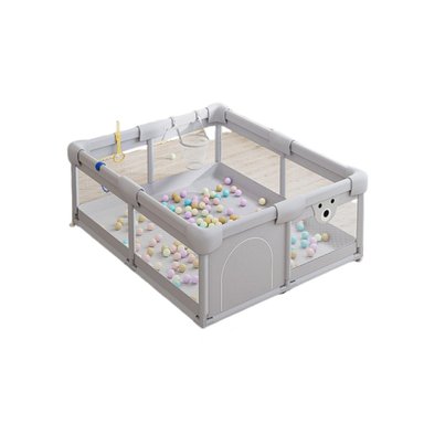 CORRAL BABYLUNA GIMNASIO JUEGO BEBÉ CON ALFOMBRA Y JUEGOS 150*180*65 CM GRIS - 2