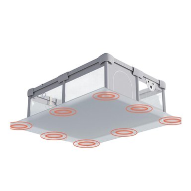 CORRAL BABYLUNA GIMNASIO JUEGO BEBÉ CON ALFOMBRA Y JUEGOS 150*180*65 CM GRIS - 3