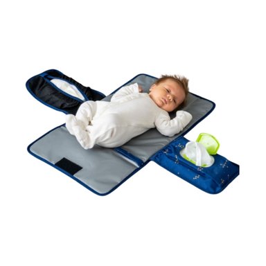 MOCHILA BABYLUNA MUDADOR PORTÁTIL CAMBIAR PAÑALES BEBÉ AZUL - 1