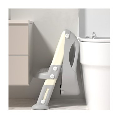 ASIENTO ESCALERA ADAPTADOR DE BAÑO PARA NIÑO GRIS - 2