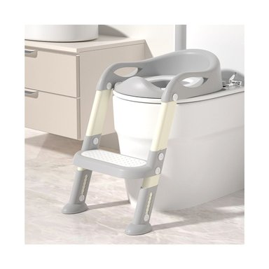 ASIENTO ESCALERA ADAPTADOR DE BAÑO PARA NIÑO GRIS - 3