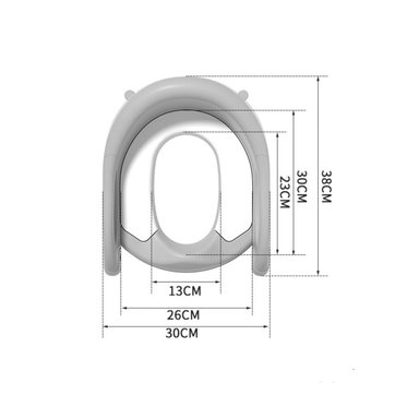ASIENTO ESCALERA ADAPTADOR DE BAÑO PARA NIÑO GRIS - 4